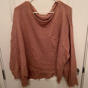 distressed free people sweater